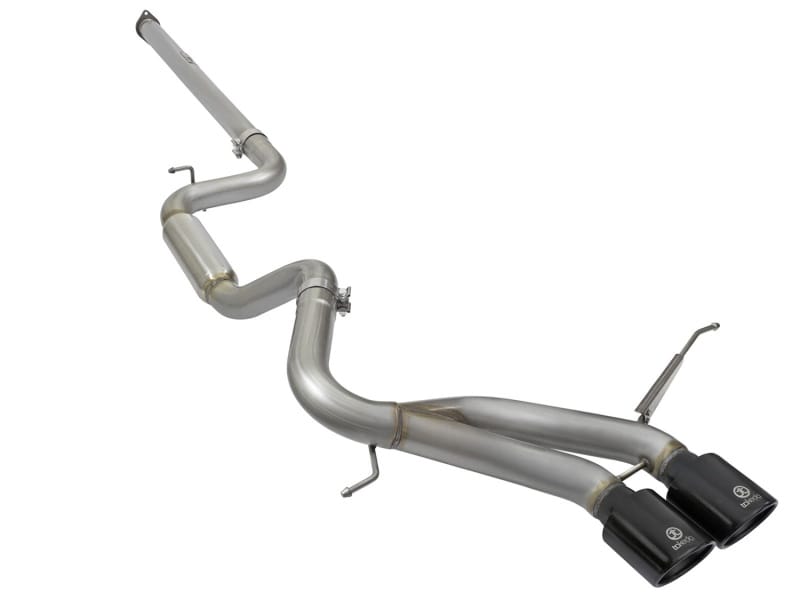aFe — Takeda 3 IN 304 Stainless Steel Cat-Back Exhaust System w/Black Tip