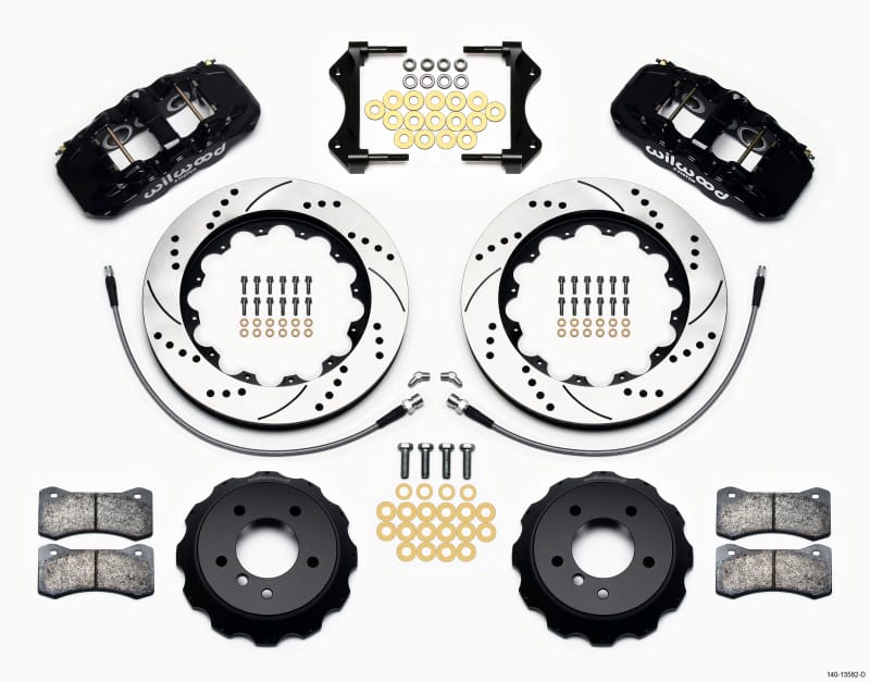 Wilwood — KIT,FRONT,BMW E90,07-11,AERO6,14.00x1.25 SRP,BLACK,W/LINES