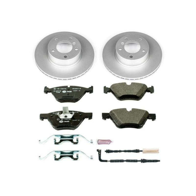 PowerStop — Genuine Geomet Coated Rotors, ECE-R90 Brake Pads + Hardware Kit