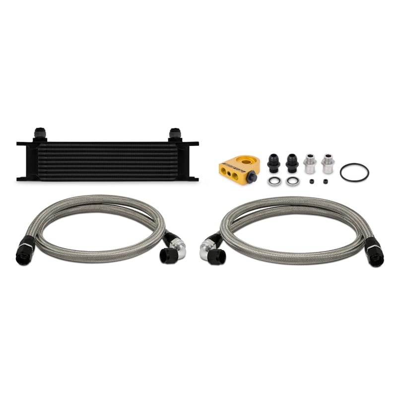 Mishimoto — Universal Oil Cooler, 10-Row, Black, Thermostatic, Kit
Universal Thermostatic 10 Row Oil Cooler Kit, Black