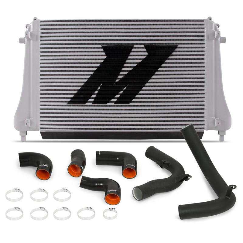 Mishimoto — Intercooler Kit, Silver/Black, fits Volkswagen MK7 Golf TSI/GTI/R 2015-2021