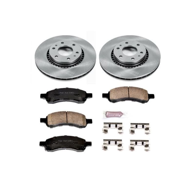 PowerStop — OE Stock Replacement Low-Dust Ceramic Brake Pad and Rotor Kit