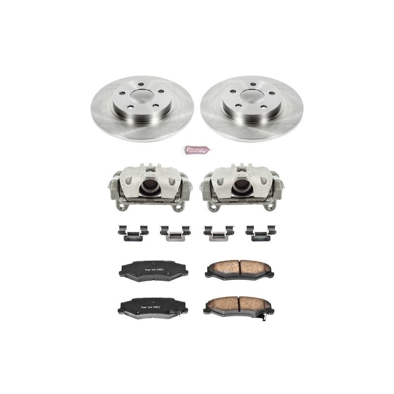 PowerStop — OE Stock Replacement Low-Dust Ceramic Brake Pad, Rotor and Caliper Kit