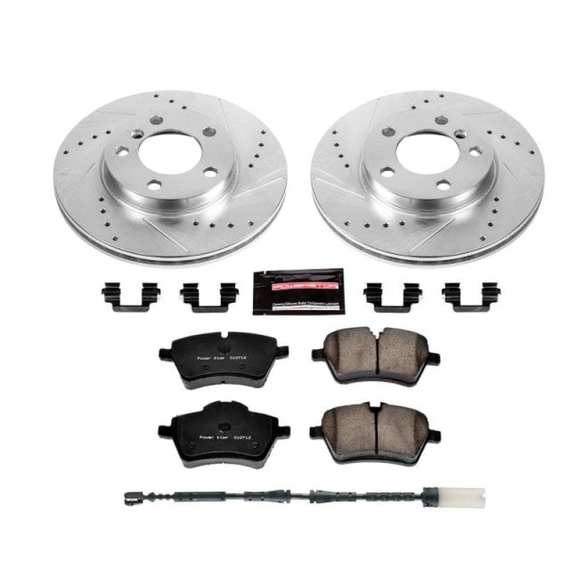 PowerStop — Z23 Daily Driver Carbon-Fiber Ceramic Brake Pad and Drilled & Slotted Rotor Kit