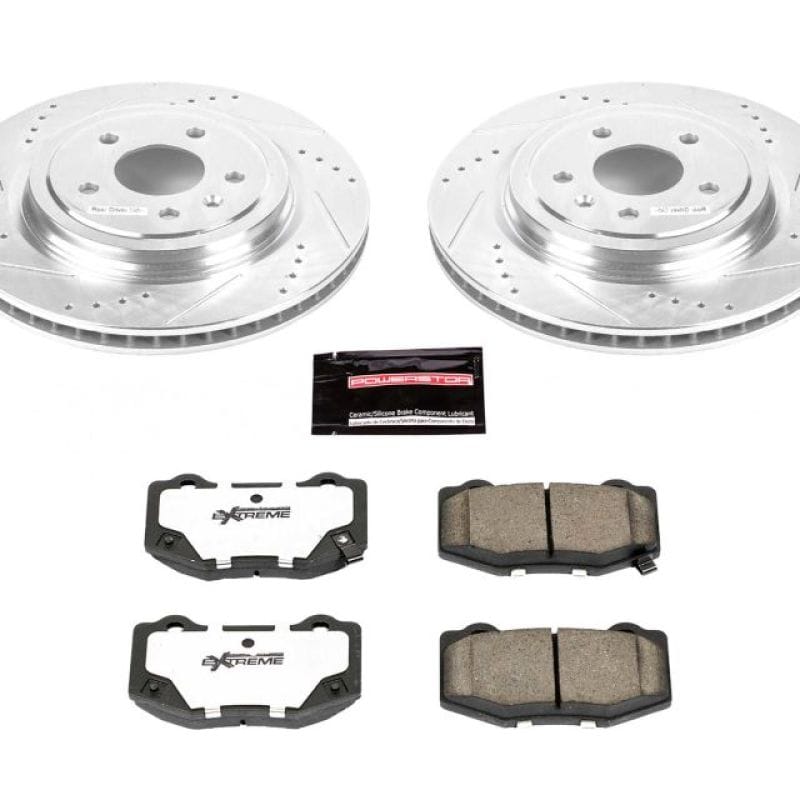 PowerStop — Z26 Street Performance Ceramic Brake Pad and Drilled & Slotted Rotor Kit