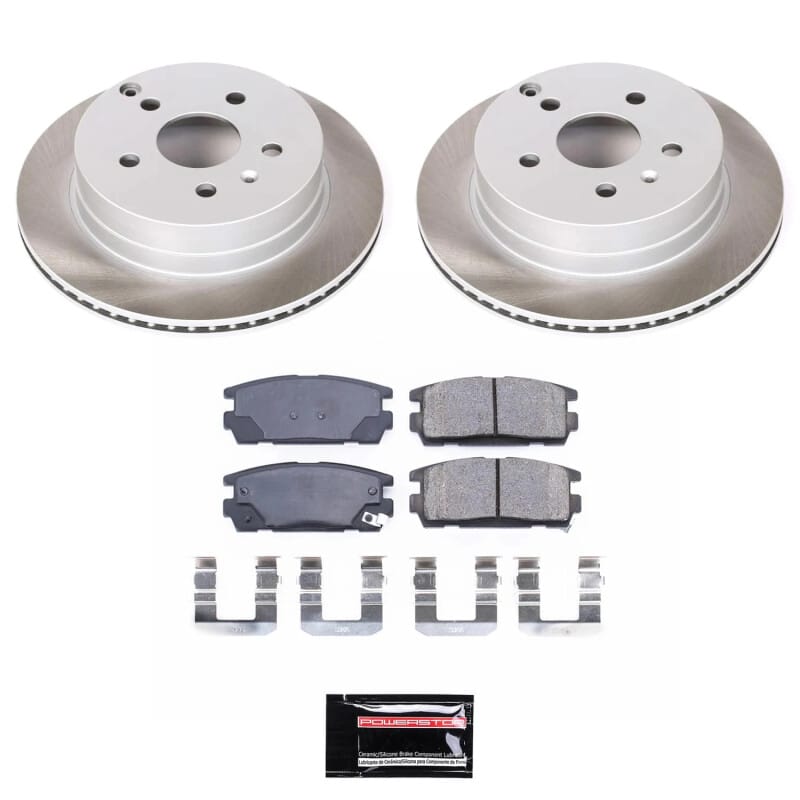 PowerStop — Semi-Coated Rotor and Low-Dust Ceramic Brake Pad Kit