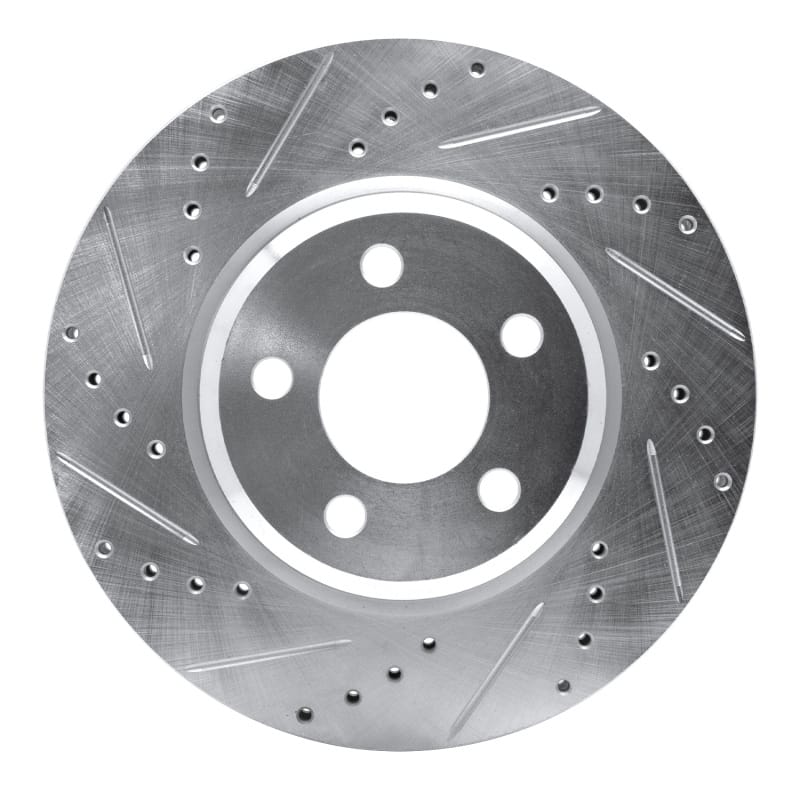 R1 Concepts — R1 Concepts Brake Rotor Drilled and Slotted Silver