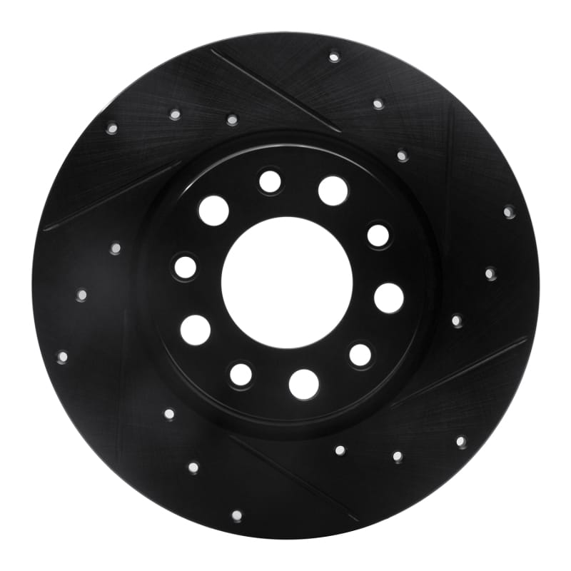 R1 Concepts — R1 Concepts Brake Rotor Drilled and Slotted Black