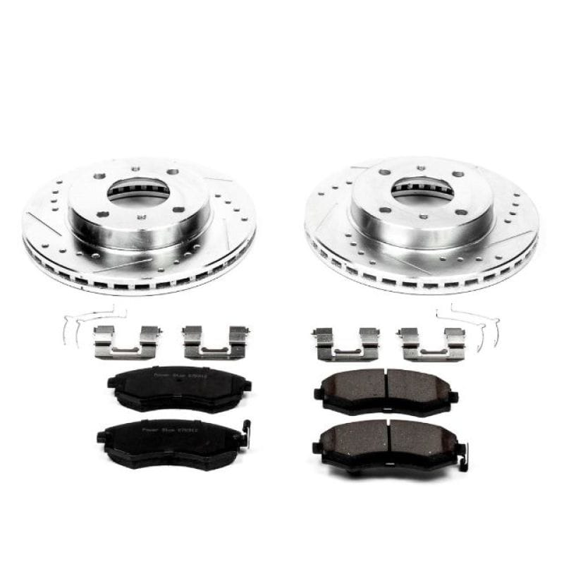 PowerStop — Z23 Daily Driver Carbon-Fiber Ceramic Brake Pad and Drilled & Slotted Rotor Kit