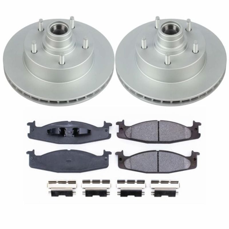 PowerStop — Genuine Geomet Coated Rotor and Low-Dust Ceramic Brake Pad Kit