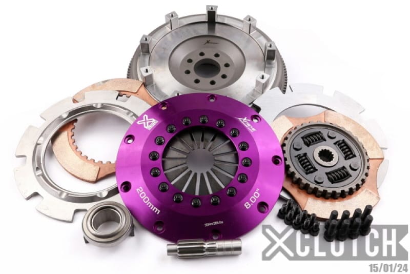 XCLUTCH — Clutch Kit Inc Chromoly Flywheel; 8" Twin Sprung Ceramic Clutch Discs