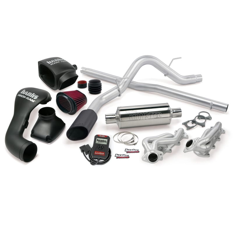 Banks Power — PowerPack Bundle, Complete Power System with Single Exit Exhaust, Black Tip
PowerPack System; Single Exh; S/S-Black Tip-2006-08 Ford 5.4L; F-150-CCMB