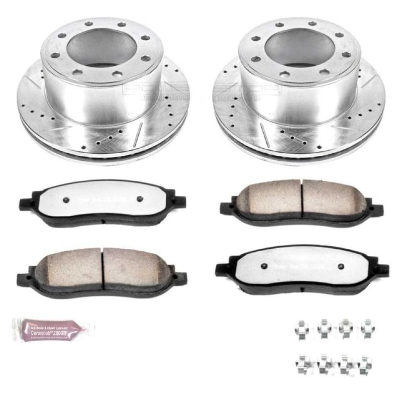 PowerStop — Z36 Truck and SUV Carbon-Fiber Ceramic Brake Pad and Drilled & Slotted Rotor Kit