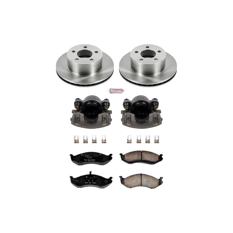 PowerStop — OE Stock Replacement Low-Dust Ceramic Brake Pad, Rotor and Caliper Kit