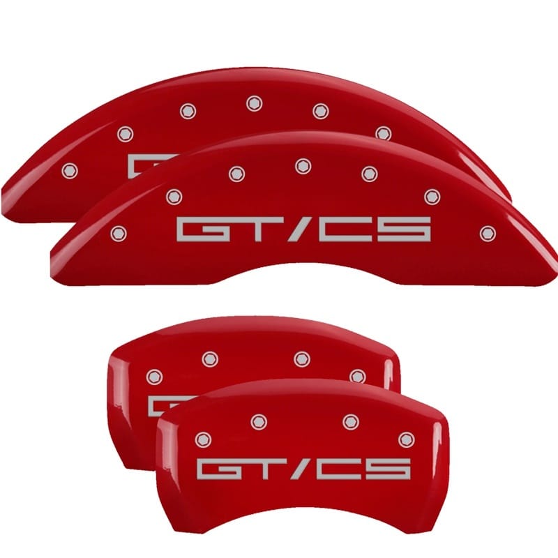 MGP — Set Of 4 Caliper Covers, Engraved Front: Gt/Cs - Engraved Rear: Gt/Cs, Red Powde