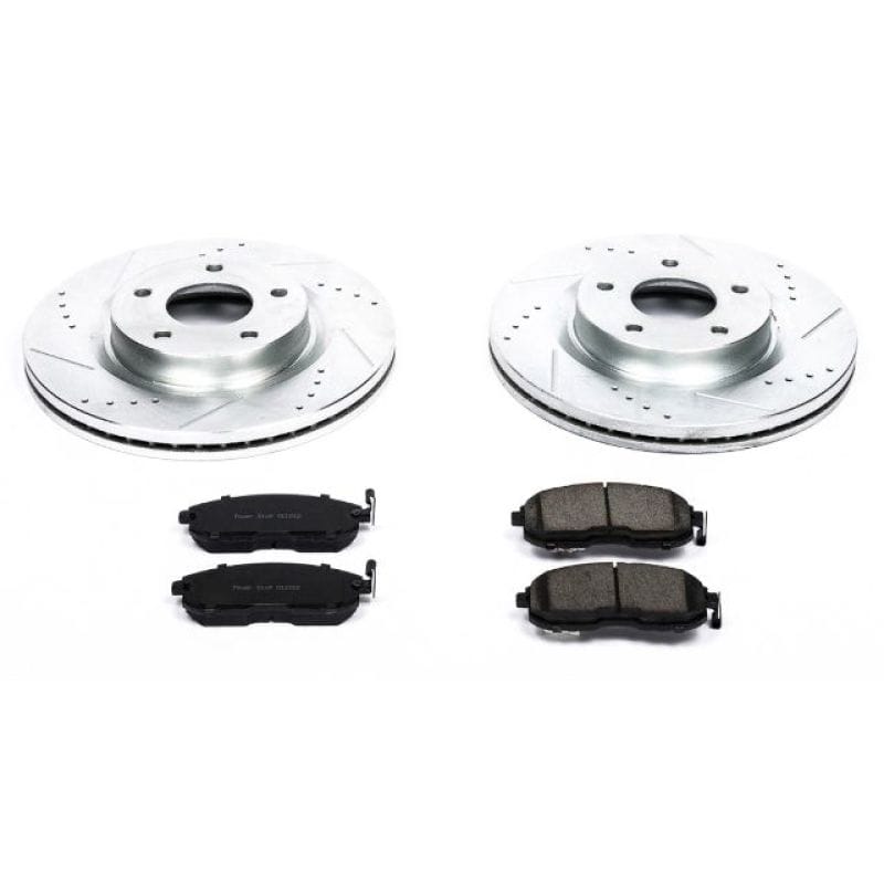 PowerStop — Z23 Daily Driver Carbon-Fiber Ceramic Brake Pad and Drilled & Slotted Rotor Kit