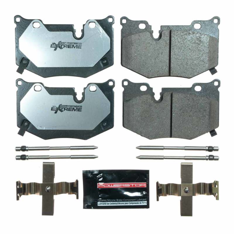 PowerStop — PowerStop - Z26 Performance Carbon-Fiber Ceramic Brake Pads with Hardware Kit