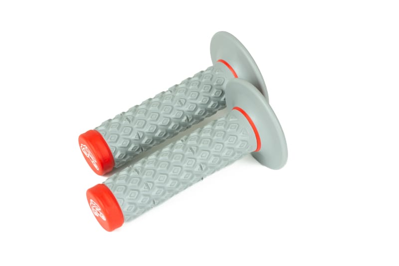 Renthal — Renthal Soft/Firm MX Dual Compound Grips Tapered 1/2 Waffle - Gray/Red