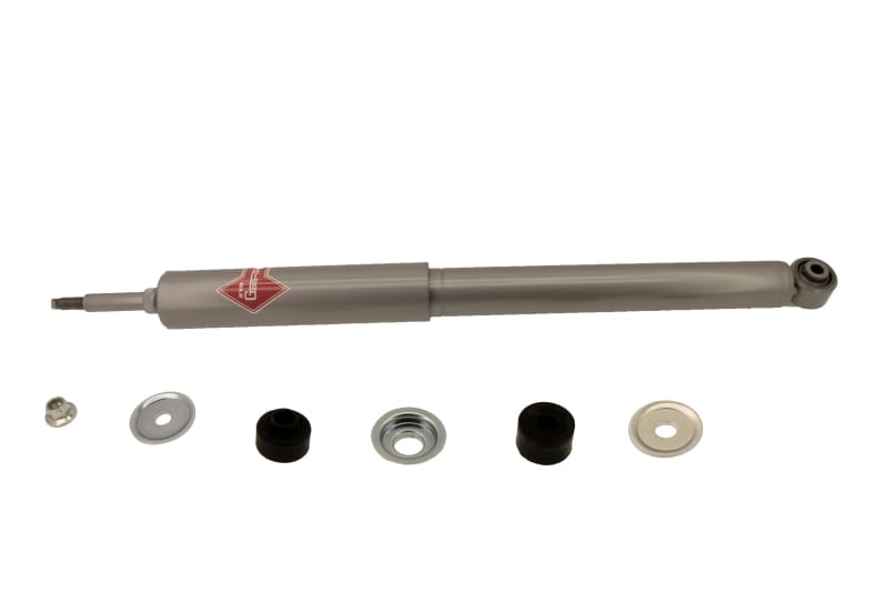KYB — The KYB Gas-a-just monotube shock absorber has additional performance advantages over the traditional twin-tube design: It can instantly, automatically adjust to your performance needs and never experiences fade due to aeration. The KYB Gas-a-just has two separate working chambers: An air-free hydraulic piston and valve area for responsiveness and control, and a second high-pressure nitrogen gas area with a floating piston that provides a comfortable ride during normal driving and adds instant p
High Pressure Monotube Gas Shock