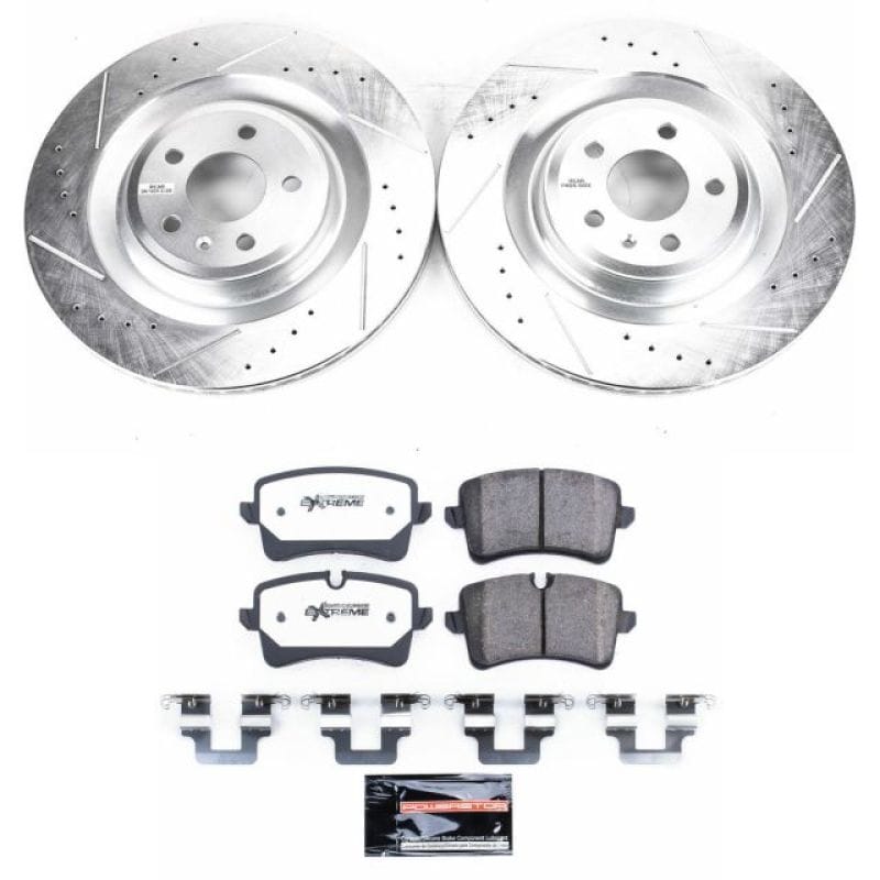 PowerStop — Z26 Street Performance Ceramic Brake Pad and Drilled & Slotted Rotor Kit