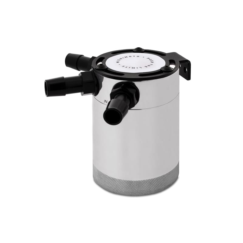 Mishimoto — Baffled Oil Catch Can, Polished, 3-Port, Compact