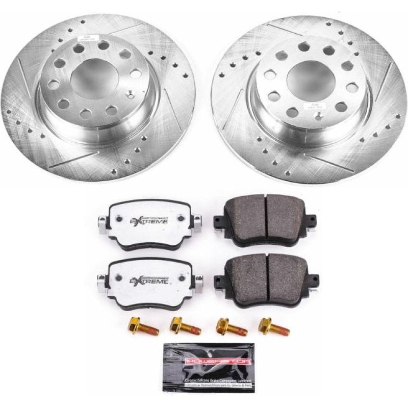 PowerStop — Z26 Street Performance Ceramic Brake Pad and Drilled & Slotted Rotor Kit