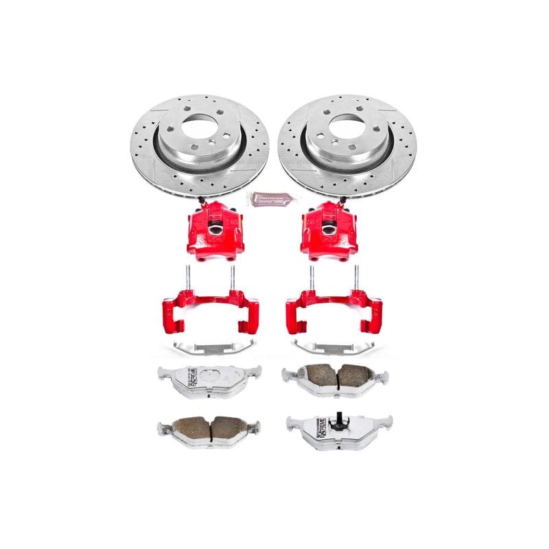 PowerStop — Z26 Street Performance Ceramic Brake Pad, Drilled Slotted Rotor, and Caliper Kit