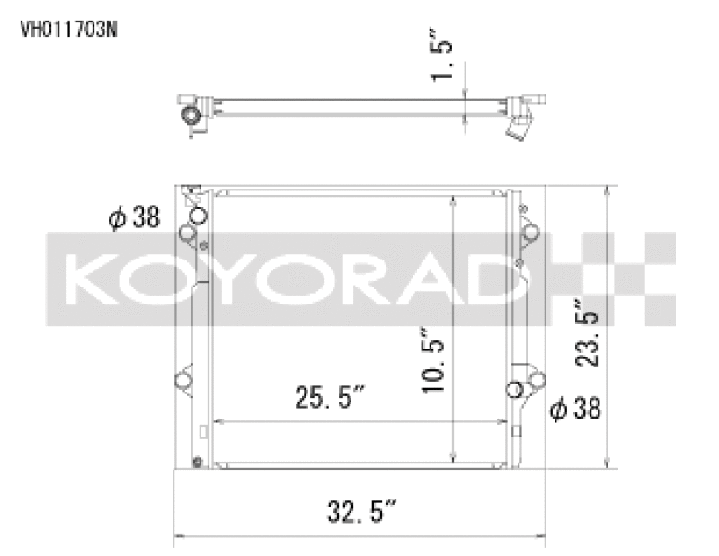 Koyo — Koyorad VH011703N Racing All Aluminum Radiator
