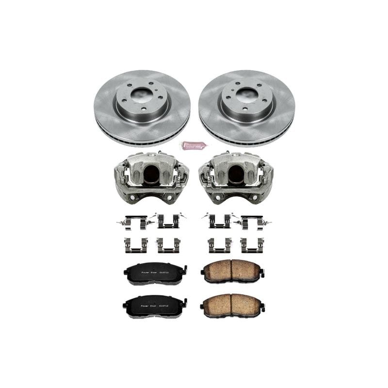 PowerStop — OE Stock Replacement Low-Dust Ceramic Brake Pad, Rotor and Caliper Kit
