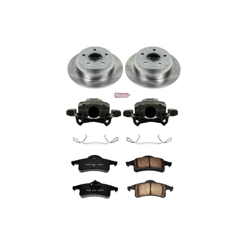 PowerStop — OE Stock Replacement Low-Dust Ceramic Brake Pad, Rotor and Caliper Kit