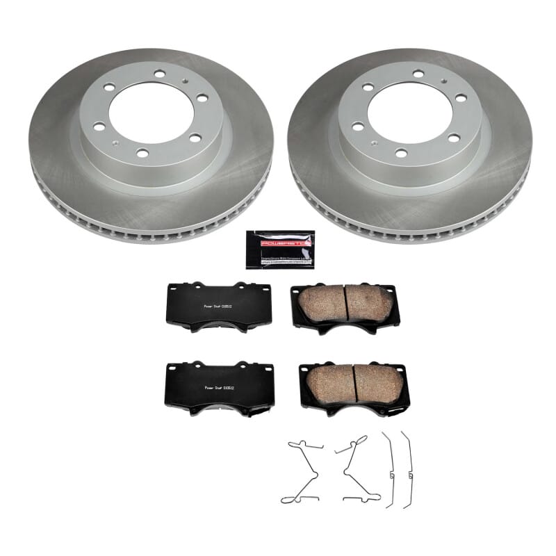 PowerStop — Semi-Coated Rotor and Low-Dust Ceramic Brake Pad Kit