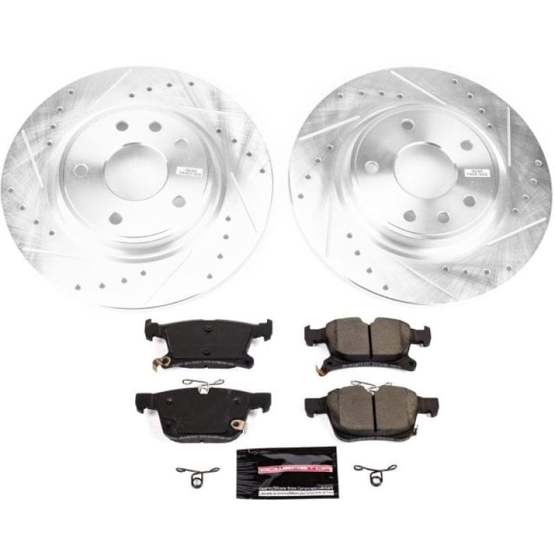 PowerStop — Z23 Daily Driver Carbon-Fiber Ceramic Brake Pad and Drilled & Slotted Rotor Kit