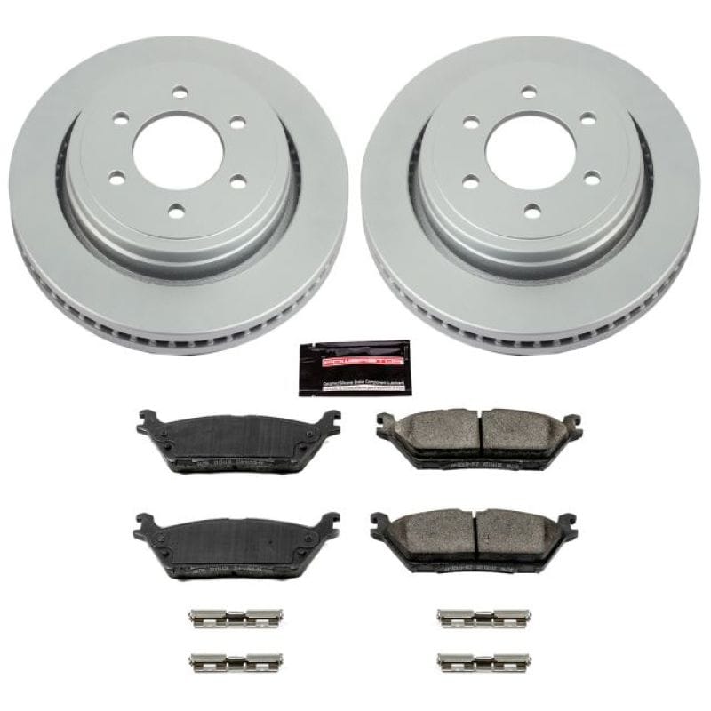 PowerStop — Genuine Geomet Coated Rotor and Low-Dust Ceramic Brake Pad Kit
