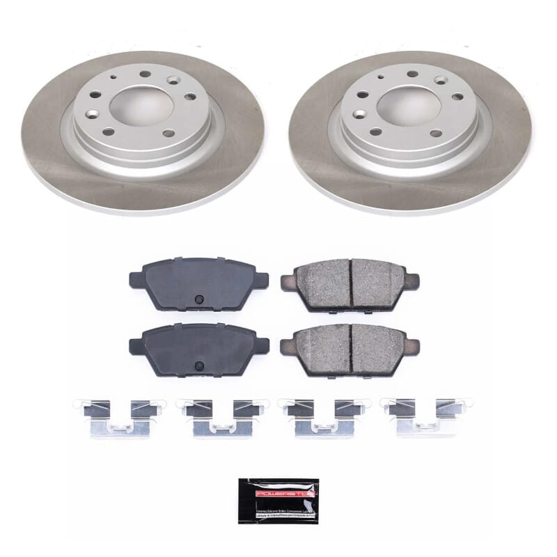 PowerStop — Semi-Coated Rotor and Low-Dust Ceramic Brake Pad Kit