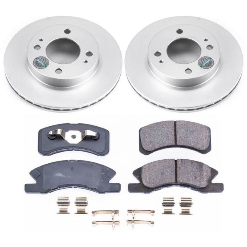 PowerStop — Genuine Geomet Coated Rotor and Low-Dust Ceramic Brake Pad Kit