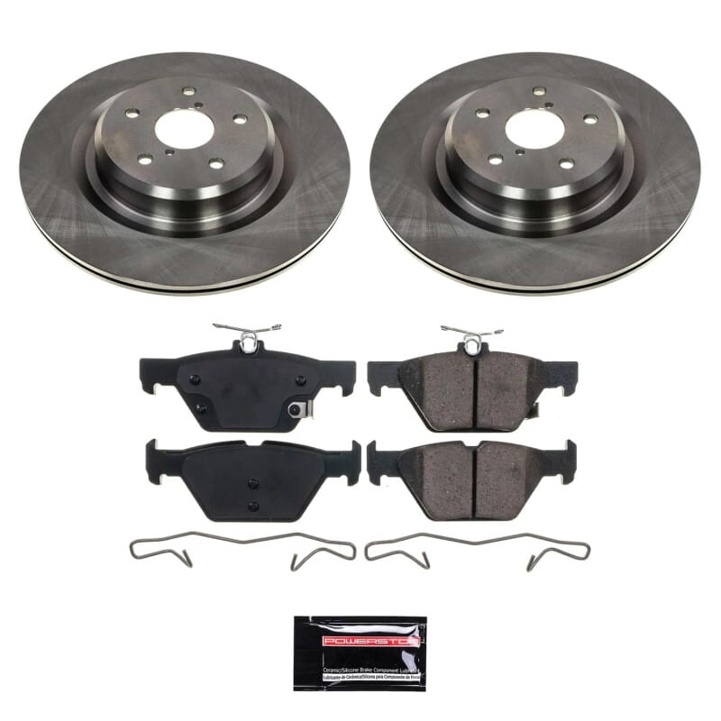 PowerStop — Semi-Coated Rotor and Low-Dust Ceramic Brake Pad Kit
