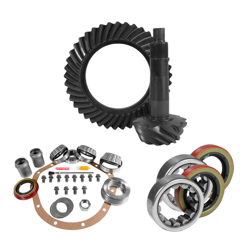 Yukon Gear & Axle — 8.875" GM 12T Thick 3.73 Rear Ring & Pinion, Install Kit, Axle Bearings & Seals
8.875in. GM 12T Thick 3.73 Rear Ring/Pinion; Install Kit; Axle Bearings/Seals