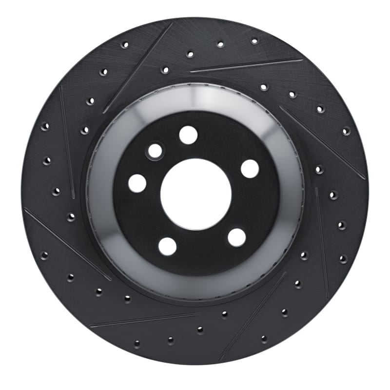 R1 Concepts — R1 Concepts Brake Rotor Drilled and Slotted Black