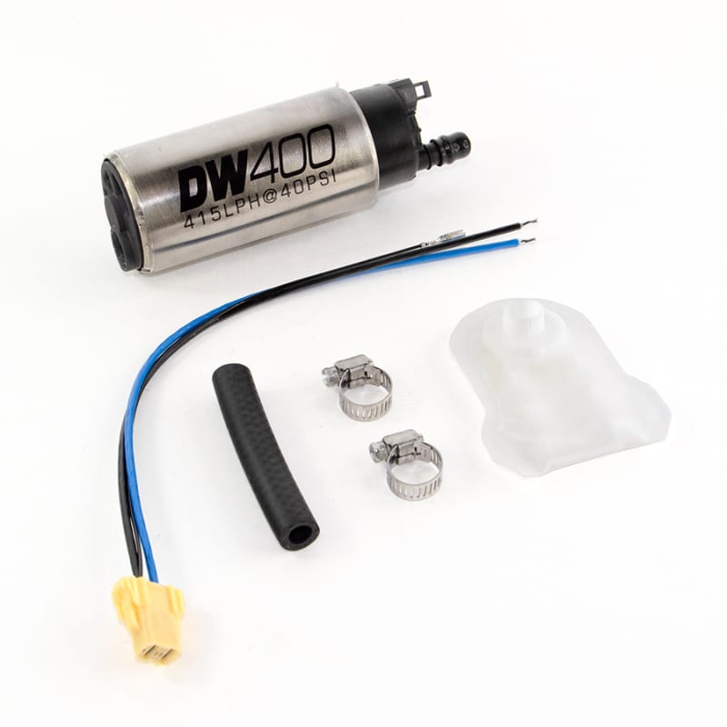 DeatschWerks — DW400 Fuel pump for Nissan/Subaru/Mazda/FWD DSM
415lph in-tank fuel pump w/ 9-1041 install kit