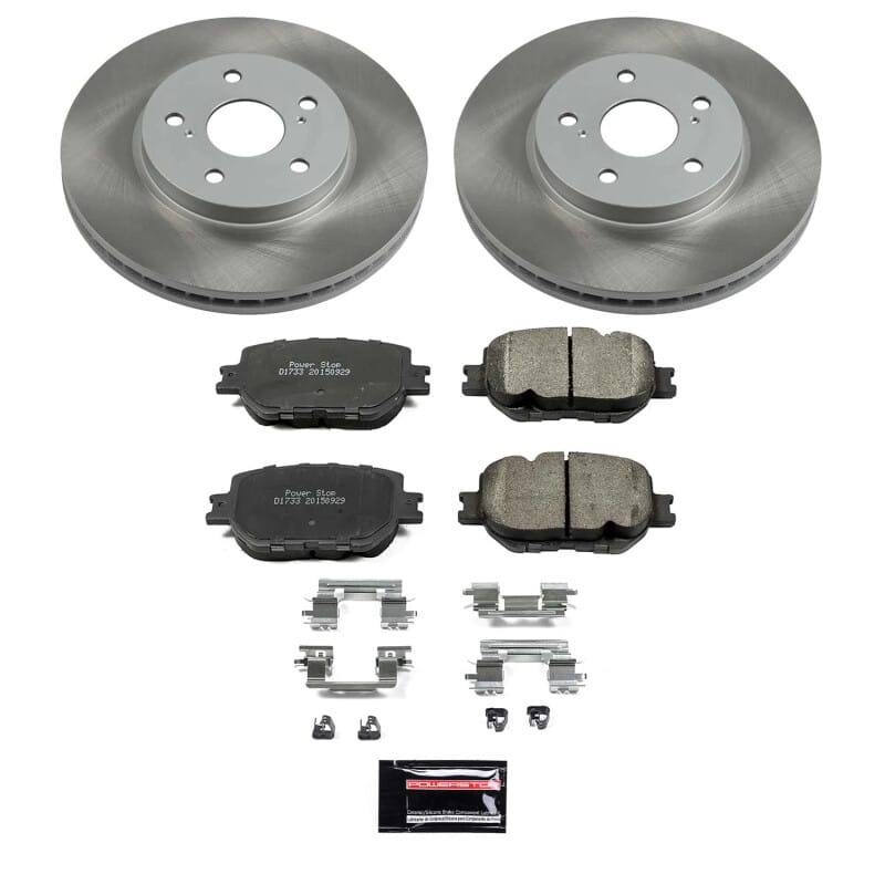PowerStop — Semi-Coated Rotor and Low-Dust Ceramic Brake Pad Kit