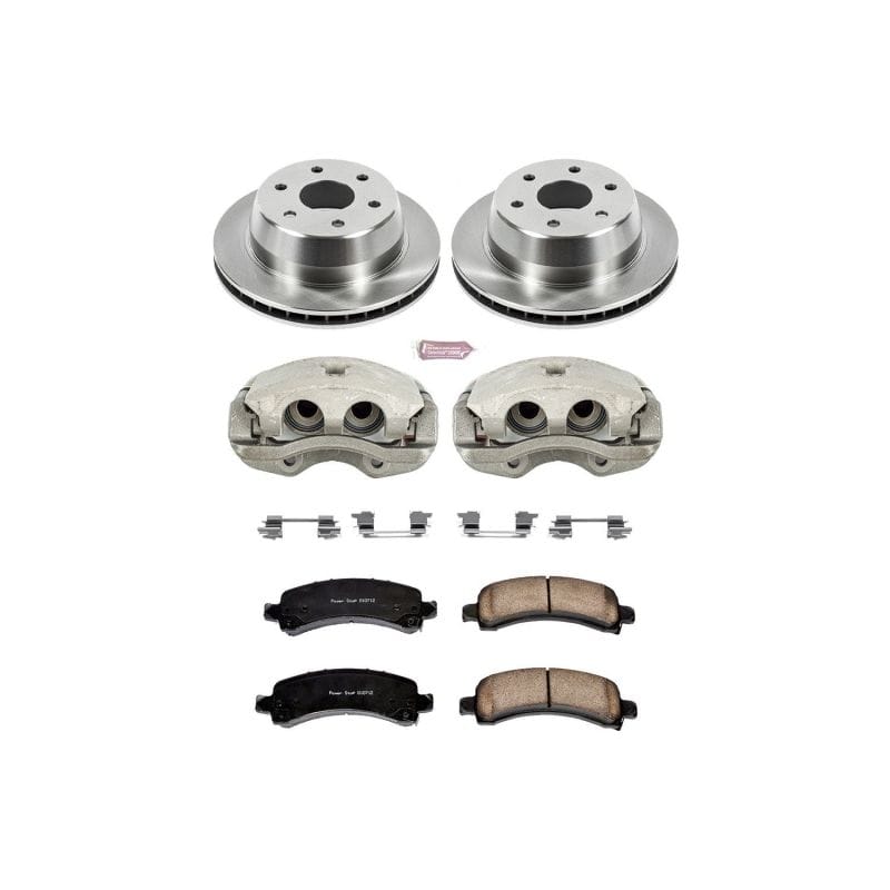 PowerStop — OE Stock Replacement Low-Dust Ceramic Brake Pad, Rotor and Caliper Kit