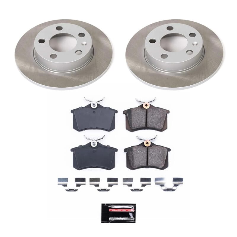 PowerStop — Semi-Coated Rotor and Low-Dust Ceramic Brake Pad Kit