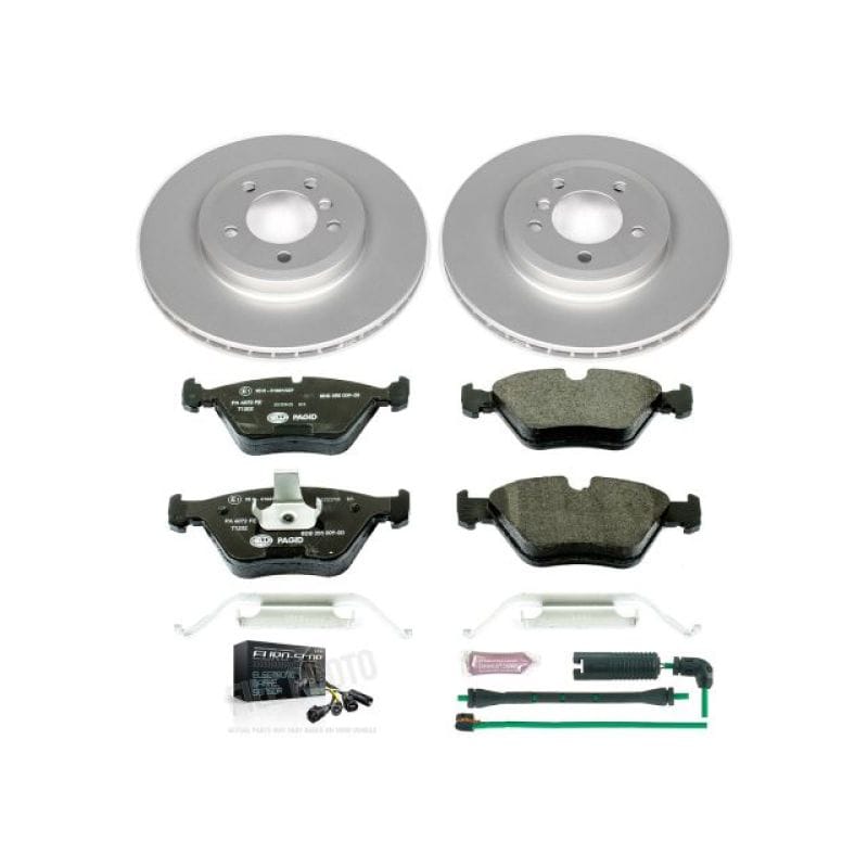 PowerStop — Genuine Geomet Coated Rotors, ECE-R90 Brake Pads + Hardware Kit