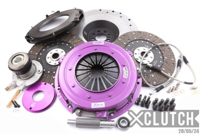 XCLUTCH — Clutch Kit Inc Flywheel + HRB; 10  1/2" Twin Solid Organic Discs