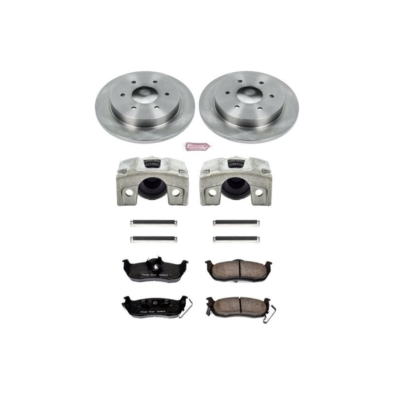 PowerStop — OE Stock Replacement Low-Dust Ceramic Brake Pad, Rotor and Caliper Kit