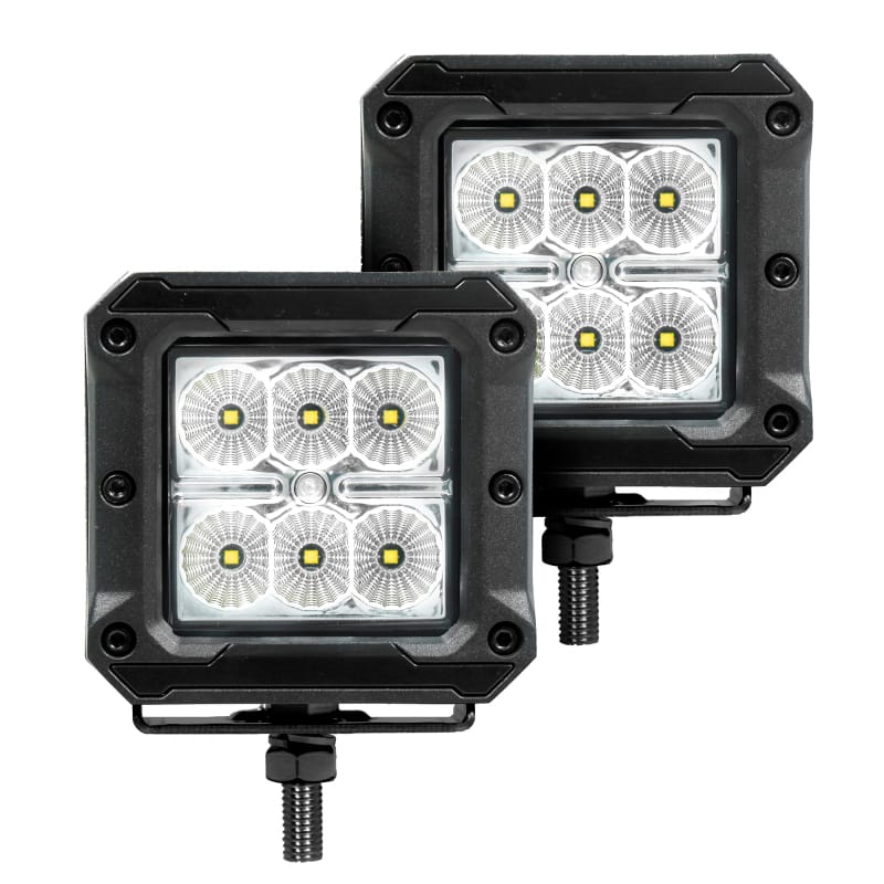 Go Rhino — Bright Series - 3x3 Cube LED Flood Lights, Pair