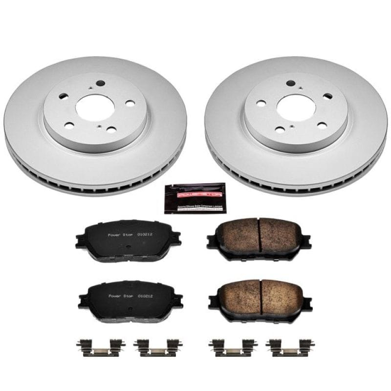 PowerStop — Genuine Geomet Coated Rotor and Low-Dust Ceramic Brake Pad Kit