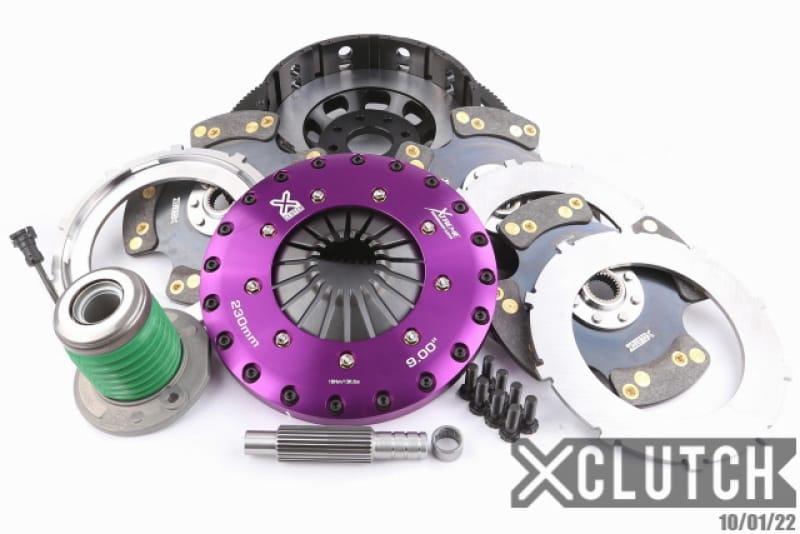 XCLUTCH — Clutch Kit Inc Chromoly Flywheel + HRB; 9" Triple Carbon Blade Clutch Discs