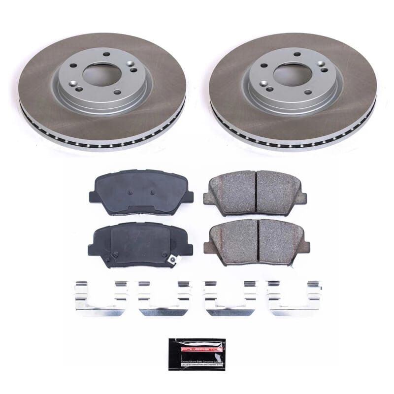 PowerStop — Semi-Coated Rotor and Low-Dust Ceramic Brake Pad Kit