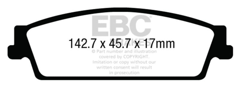 EBC — EBC 15+ Gac Yukon XL / Denali XL 1500 Extra Duty Rear Brake Pads
Disc Brake Pad